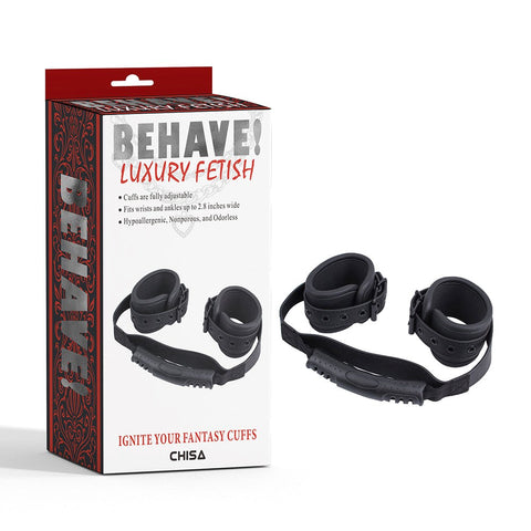 Behave Ignite Your Fantasy Bondage Cuffs Black - Cuffs And Restraints