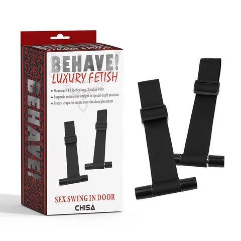 Behave Sex Swing In Door Wrist Restraints Black - Cuffs And Restraints