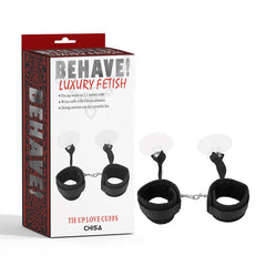 Behave Tie Up Love Adjustable BDSM Cuffs Black - - Cuffs And Restraints