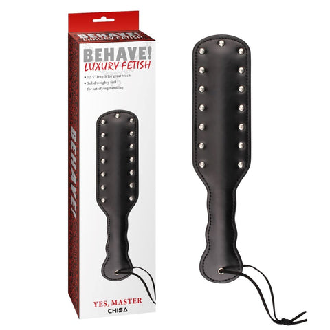 Chisa Behave Yes Master BDSM Play Paddle Black Professional BDSM Impact - Paddles And Slappers