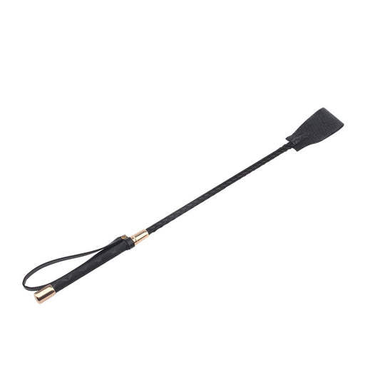 Behave Mischief Crop Super Soft Leather Tip Black - - Whips And Crops