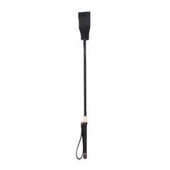 Behave Mischief Crop Super Soft Leather Tip Black - - Whips And Crops