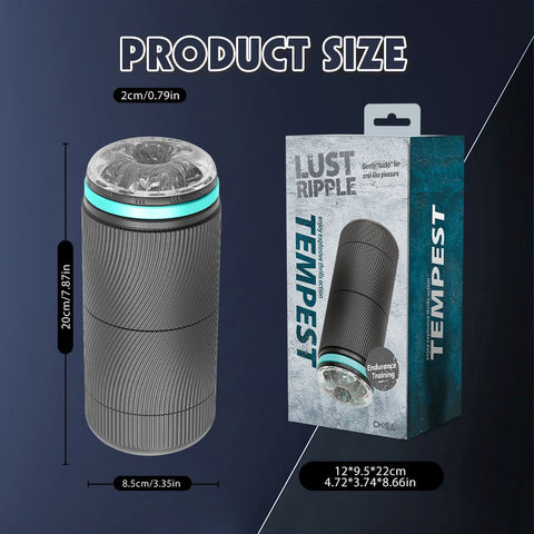 Lust Ripple Temptest Male Masturbator Black - Masturbators and Strokers