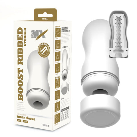 MX Boost Ribbed Super Soft Male Stroker - Masturbators and Strokers