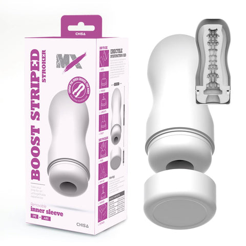 MX Boost Striped Super Soft Mens Stroker - Masturbators and Strokers
