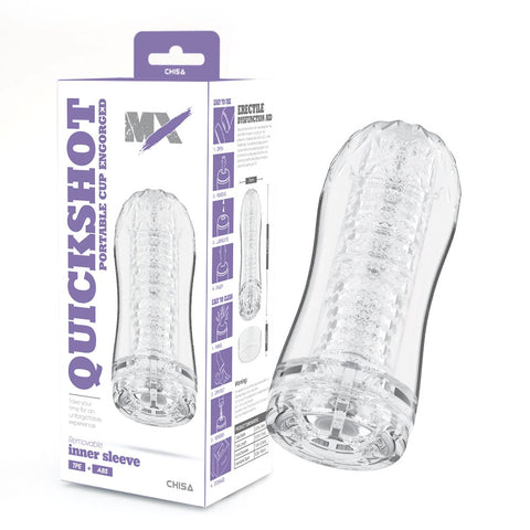 MX Quickshot Portable Cup Engorged Mens Pleasure Masturbator - Masturbators and Strokers