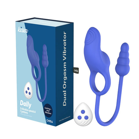 Kissen Dally Double Motor Clitoral Massager Blue - Clit Ticklers and Pulsators