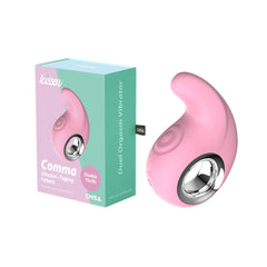 Kissen Comma Vibration & Tapping Pattern Clitoral Massager Pink - - Clit Ticklers and Pulsators