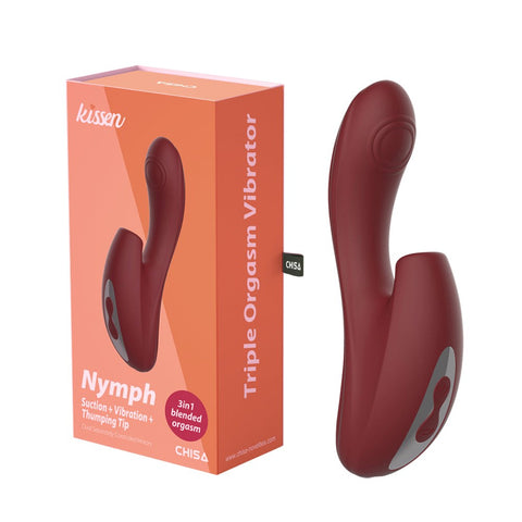 Kissen Nymph 10 Suction Pattern G Spot Vibrator Merlot - Clit Ticklers and Pulsators