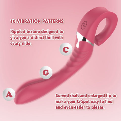 Lust Ripple Cavort 10 Function G Spot Vibrator Pink - G-Spot Vibrators