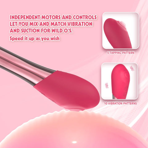 Lust Ripple Ardor 10 Function Clitoral Massager Pink - Clit Ticklers and Pulsators