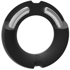 Kink Silicone Covered Metal Cock Ring 45mm - - Steel Cock Rings