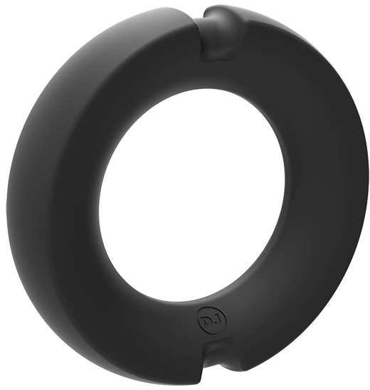 Kink Silicone Covered Metal Cock Ring 45mm - - Steel Cock Rings