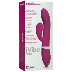 IVibe ICome 7 Functions Rechargeable Rabbit Style G-Spot Vibrator - - Rabbit Vibrators