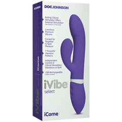 IVibe ICome 7 Functions Rechargeable Rabbit Style G-Spot Vibrator - - Rabbit Vibrators