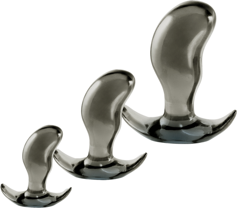 NANMA Corporation Black Axinite 3 In 1 Flexible and Hygienic Anal Plug Kit Set - Butt Plugs