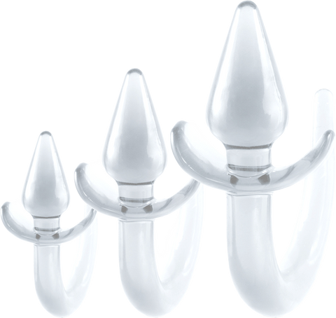 NANMA Corporation Black Axinite 3 In 1 Unique Design Anal Plug Kit with Tail - Butt Plugs