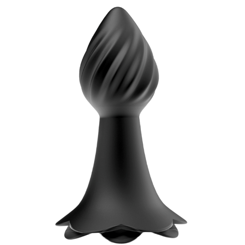 NANMA Corporation Iceberg Rose 10 Rhythms Vibrating Anal Plug Premium Silicone - Butt Plugs