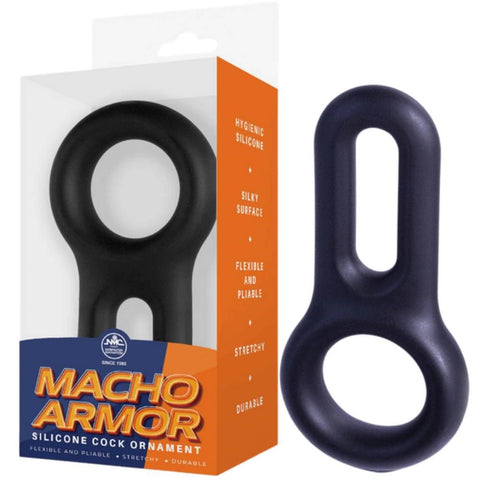 NANMA Corporation Macho Armor Flexible Silicone Cock and Ball Ring - Ball and Cock Toys