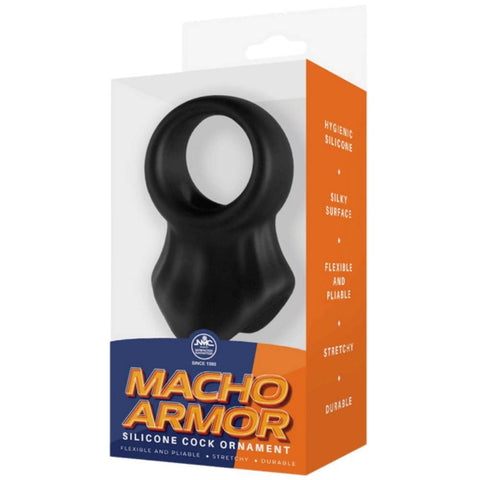 NANMA Corporation Macho Armor Silicone Stretchy Cock and Ball Ornament - Ball and Cock Toys
