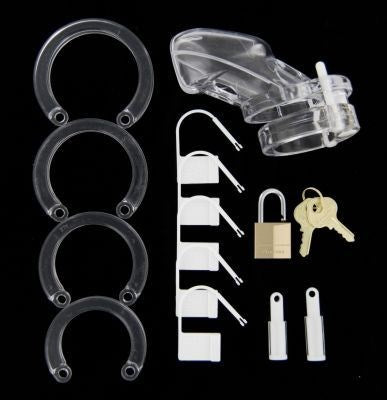 A L Enterprises Cb 3000 Chastity Cock Cage Kit Clear Male Chastity Device - - Male Chastity