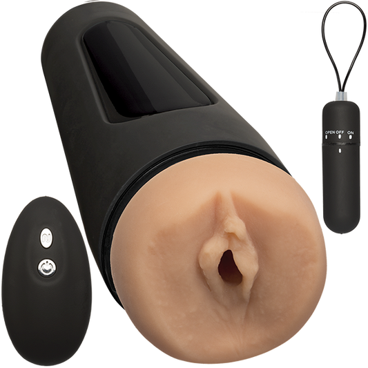 Main Squeeze The Original Vibro Pussy Masturbator With Bullet & Wireless Remote - - Masturbators and Strokers