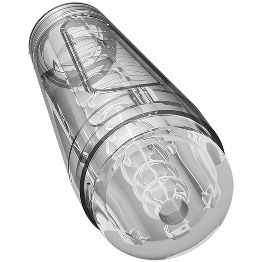 Main Squeeze OPTIX Uniquely Textured ULTRASKYN Male Masturbator Crystal Blue - - Masturbators and Strokers