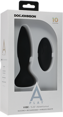 A-Play Vibe Adventurous Remote Control Rechargeable Butt Plug Black - - Butt Plugs