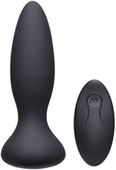 A-Play Thrust Adventurous Rechargeable Remote Control Silicone Anal Plug Black - - Butt Plugs