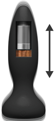 A-Play Thrust Adventurous Rechargeable Remote Control Silicone Anal Plug Black - - Butt Plugs