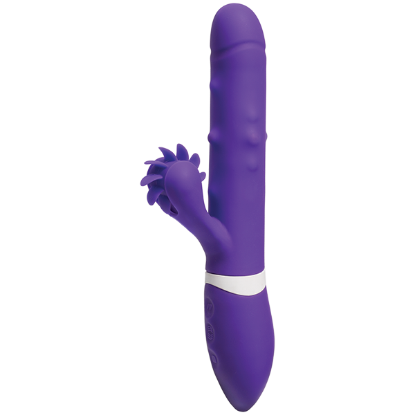 IVibe Iroll Multi Function Rabbit Vibrator With Rotating Tongue Purple - - Rabbit Vibrators