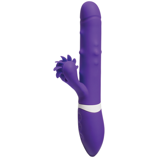 IVibe Iroll Multi Function Rabbit Vibrator With Rotating Tongue Purple - - Rabbit Vibrators