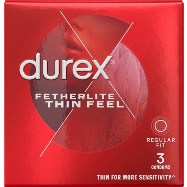 Durex Fetherlite Thin Feel Regular Fit Condoms 3 Piece - - Condoms