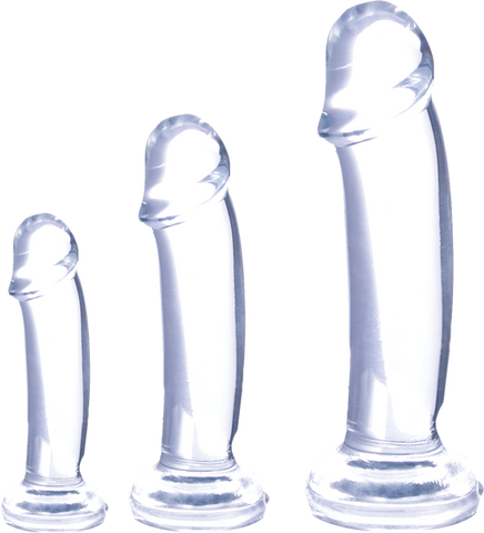 Ice Crystals Collection Triple Lover 3 In 1 Anal Plug Training Kit Clear - Butt Plugs