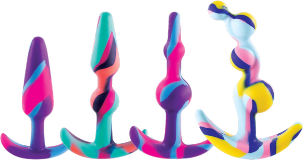Fervent Gala Flared Base Silicone Butt Plug Training Kit - - Butt Plugs