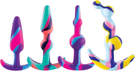 Fervent Gala Flared Base Silicone Butt Plug Training Kit - - Butt Plugs