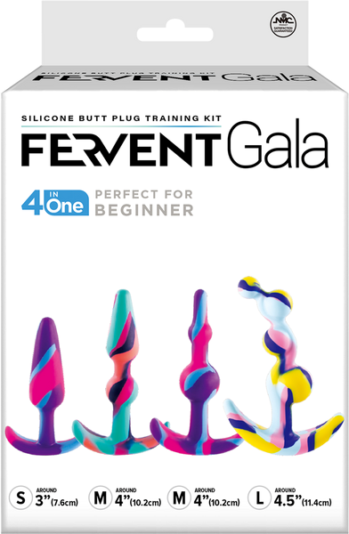 Fervent Gala Flared Base Silicone Butt Plug Training Kit - - Butt Plugs