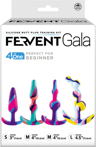 Fervent Gala Flared Base Silicone Butt Plug Training Kit - Butt Plugs