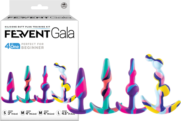 Fervent Gala Flared Base Silicone Butt Plug Training Kit - - Butt Plugs