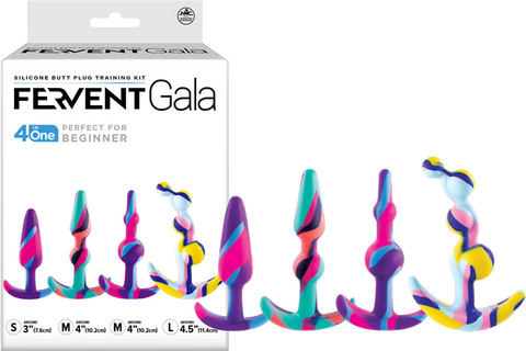 Fervent Gala Flared Base Silicone Butt Plug Training Kit - Butt Plugs
