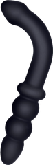 Excellent Power Deep Comber Anal Plug With Hook Black - - Butt Plugs