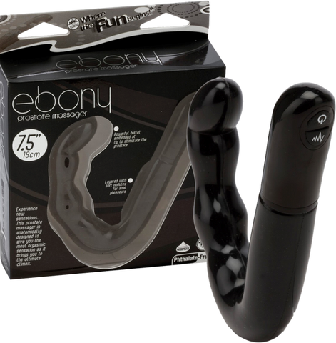 Excellent Power Ebony 10 Function Prostate Massager Black - Prostate Toys