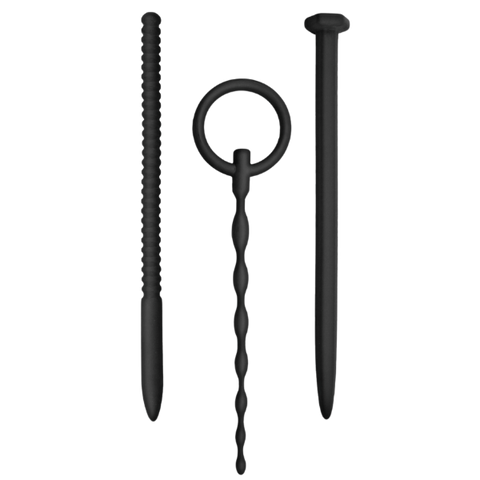 Knot Knot Nail Silicone Urethral Sounding Kit Black - Urethral Sounds
