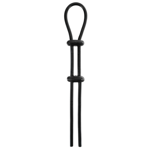 Jet Horny Adjustable Male Cock Ornament with Ball Strap Black - - Stretchy Cock Rings