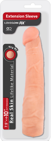 NANMA Corporation Loveclone RX Penis Extension Sleeve 10 Inch Flesh Real Skin - Penis Sleeves and Extenders