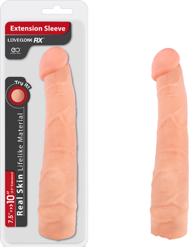 NANMA Corporation Loveclone RX Penis Extension Sleeve 10 Inch Flesh Real Skin - Penis Sleeves and Extenders