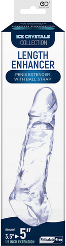 NANMA Corporation Ice Crystals Collection Penis Length Enhancer 5 Inch Clear - Penis Sleeves and Extenders