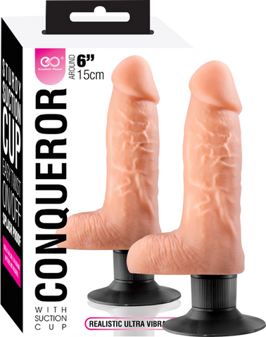Excellent Power Conqueror Realistic Dildo 6 Inch Flesh - Realistic Dildos