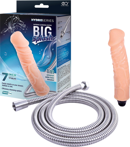Hydro Series Big Splash Enema System 7 Inch Flesh - Enemas and Douches
