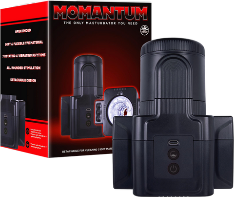 Momantum The SLR 7 Function Automatic Mens Masturbator Black - Masturbators and Strokers